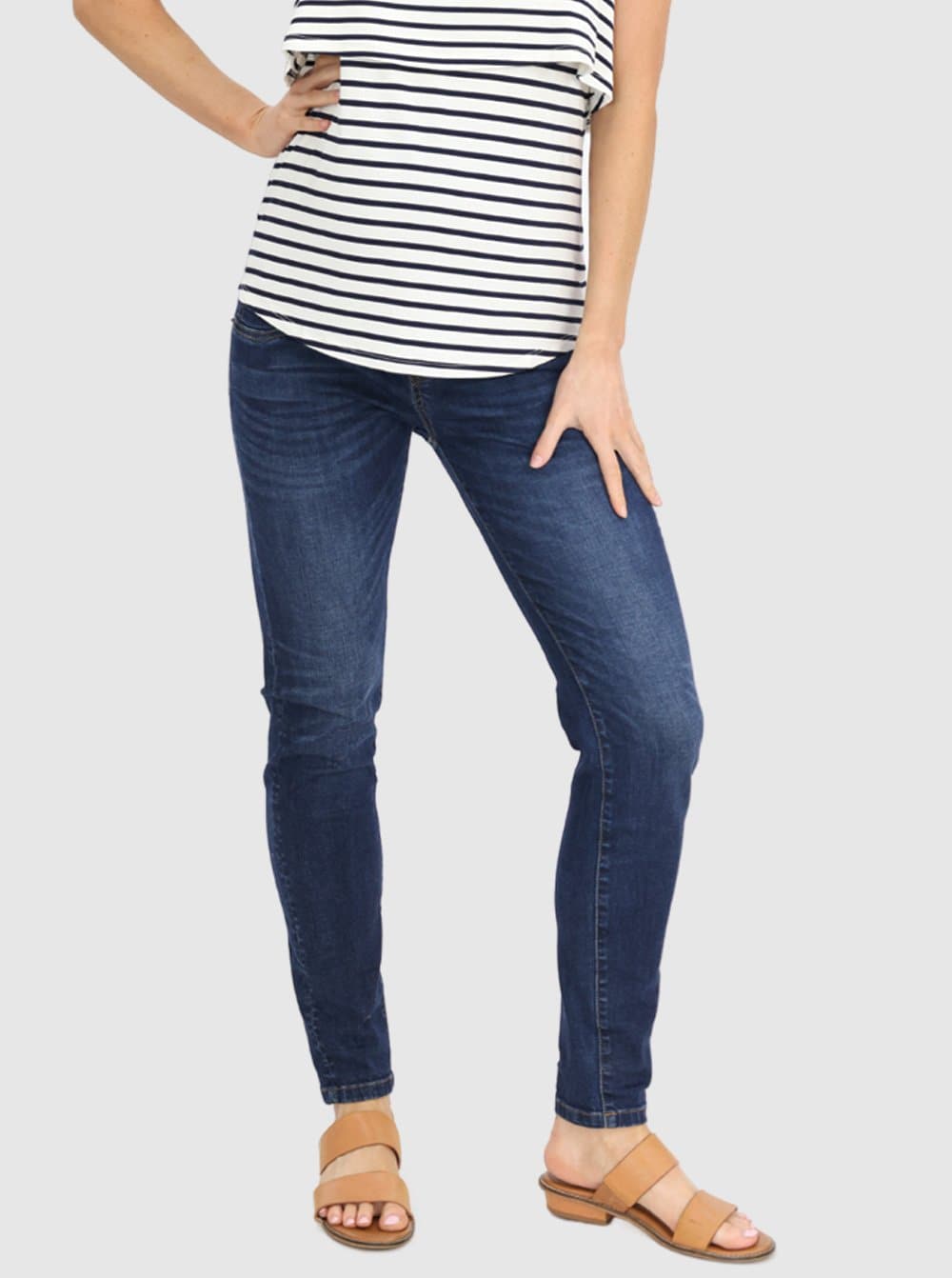 Maternity Over the Bump High Waist Denim Jeans - Angel Maternity - Maternity clothes - shop online (6578380898407)
