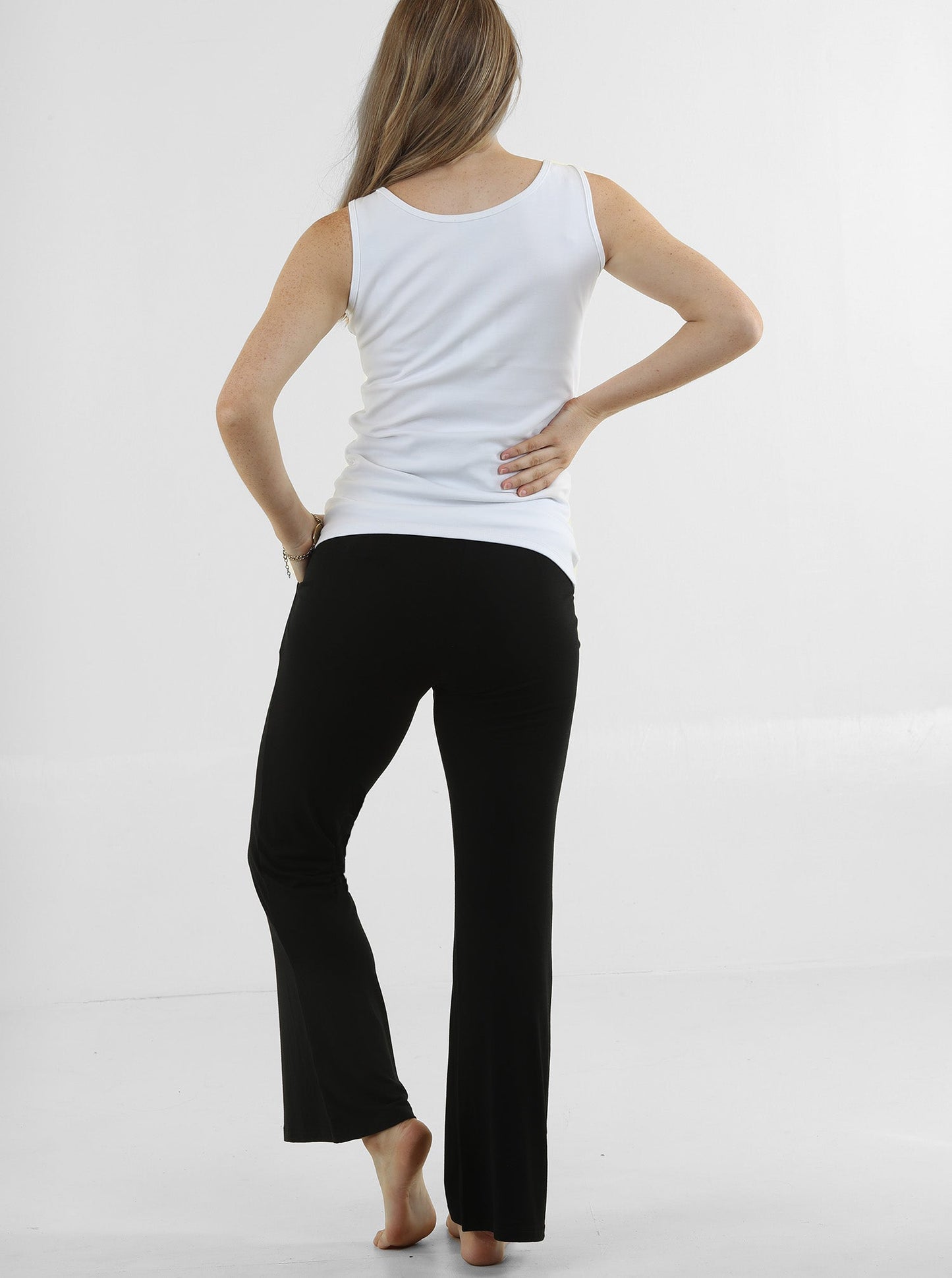 Straight Maternity Comfort Pants in Black (6618592936039)