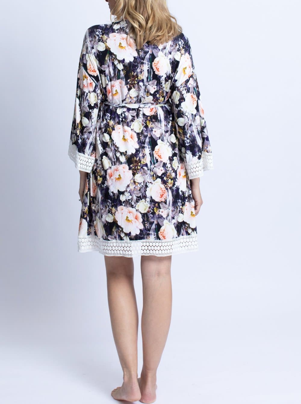 Hospital Pack: Nursing Dress + Robe - Pink Floral - Angel Maternity - Maternity clothes - shop online (4670001021031)