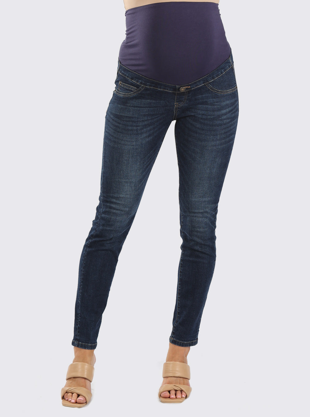 Maternity Over the Bump High Waist Denim Jeans - Angel Maternity - Maternity clothes - shop online (6578380898407)