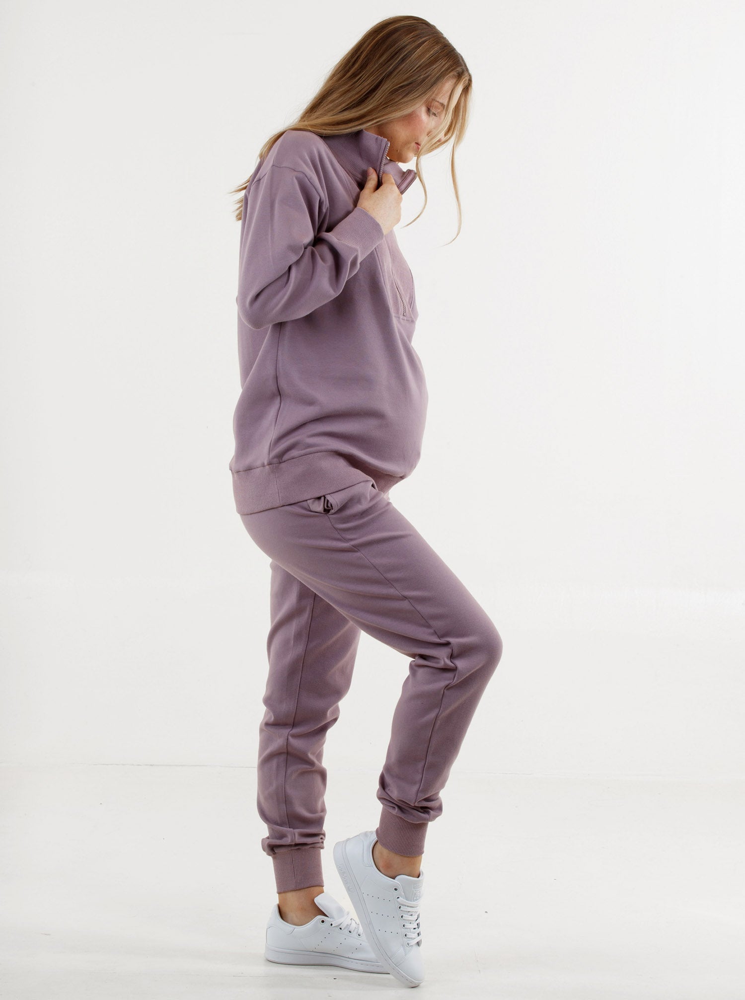 Calla Maternity Tracksuit Set in Lavender (6653615997031)