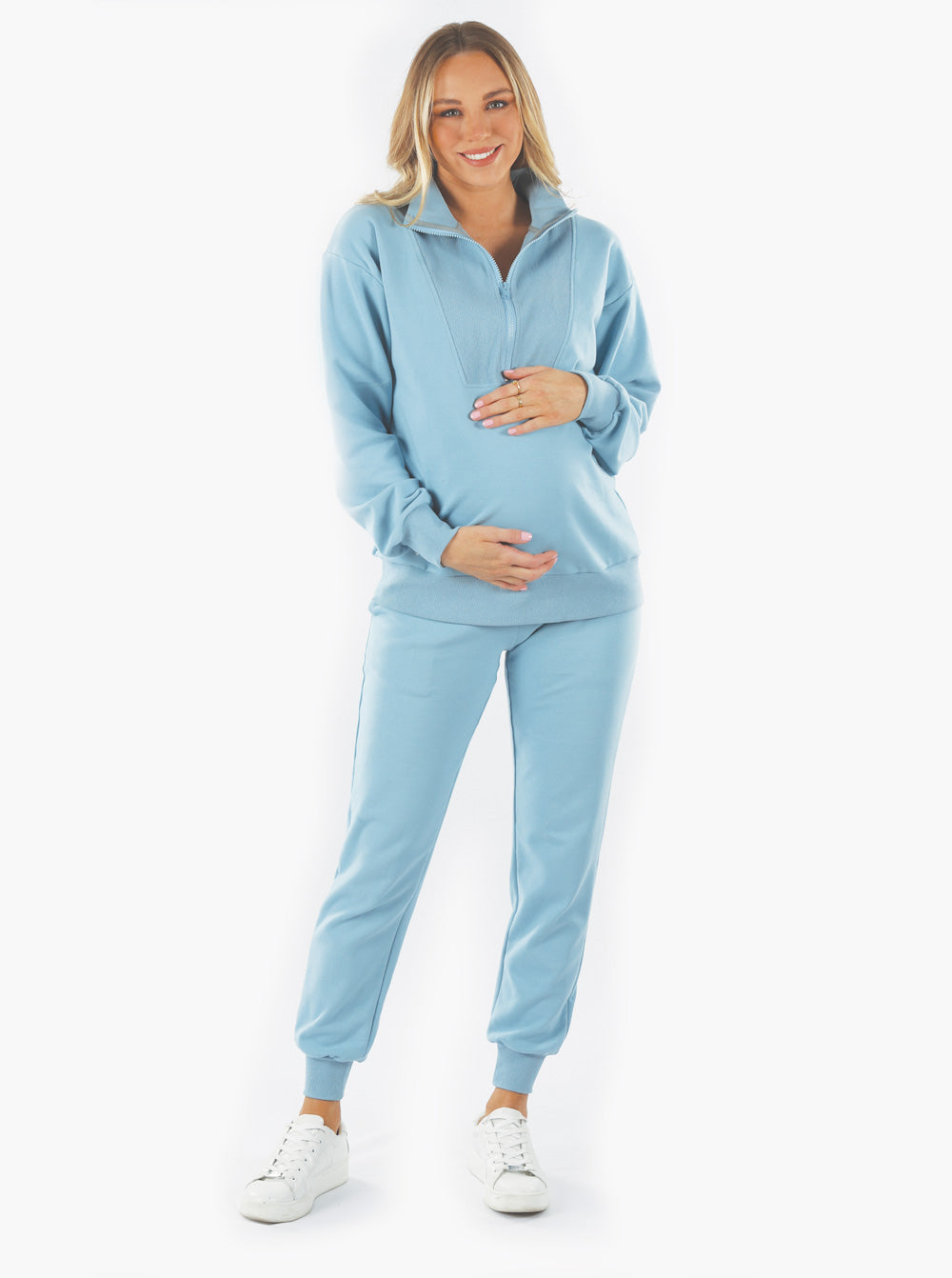 Maternity Loungewear Set in light Blue - Angel Maternity - Maternity clothes - shop online (6600770748519)