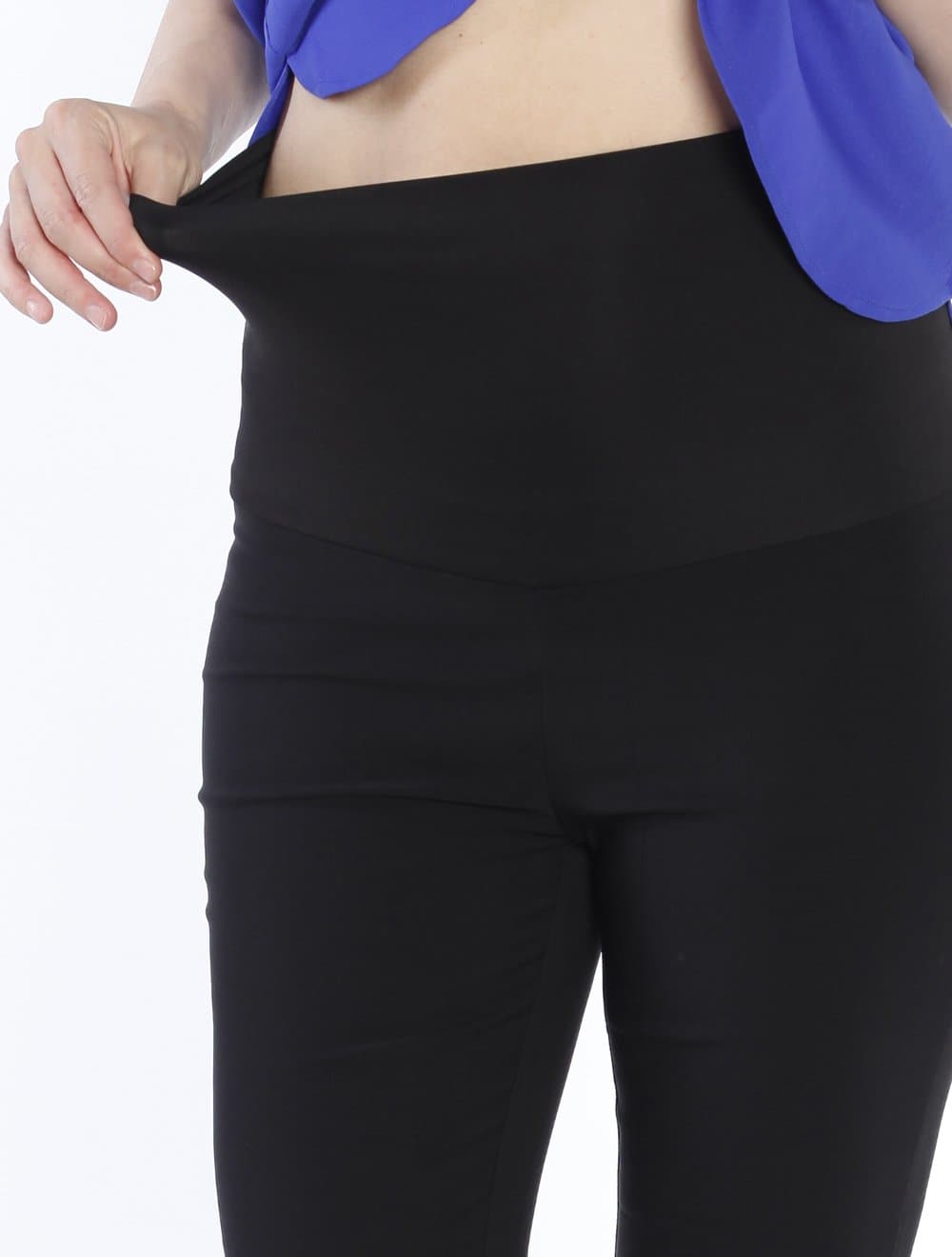 Skinny Fit Maternity Work Pants in Black