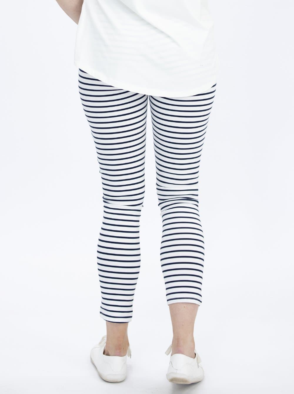 Maternity High Waist Pants in Navy Stripes - Angel Maternity - Maternity clothes - shop online (4727806754919)