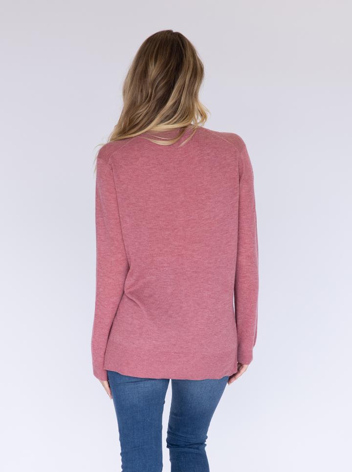 Maternity Oversize Wool Knit Jumper - Rose - Angel Maternity - Maternity clothes - shop online (4745621307495)