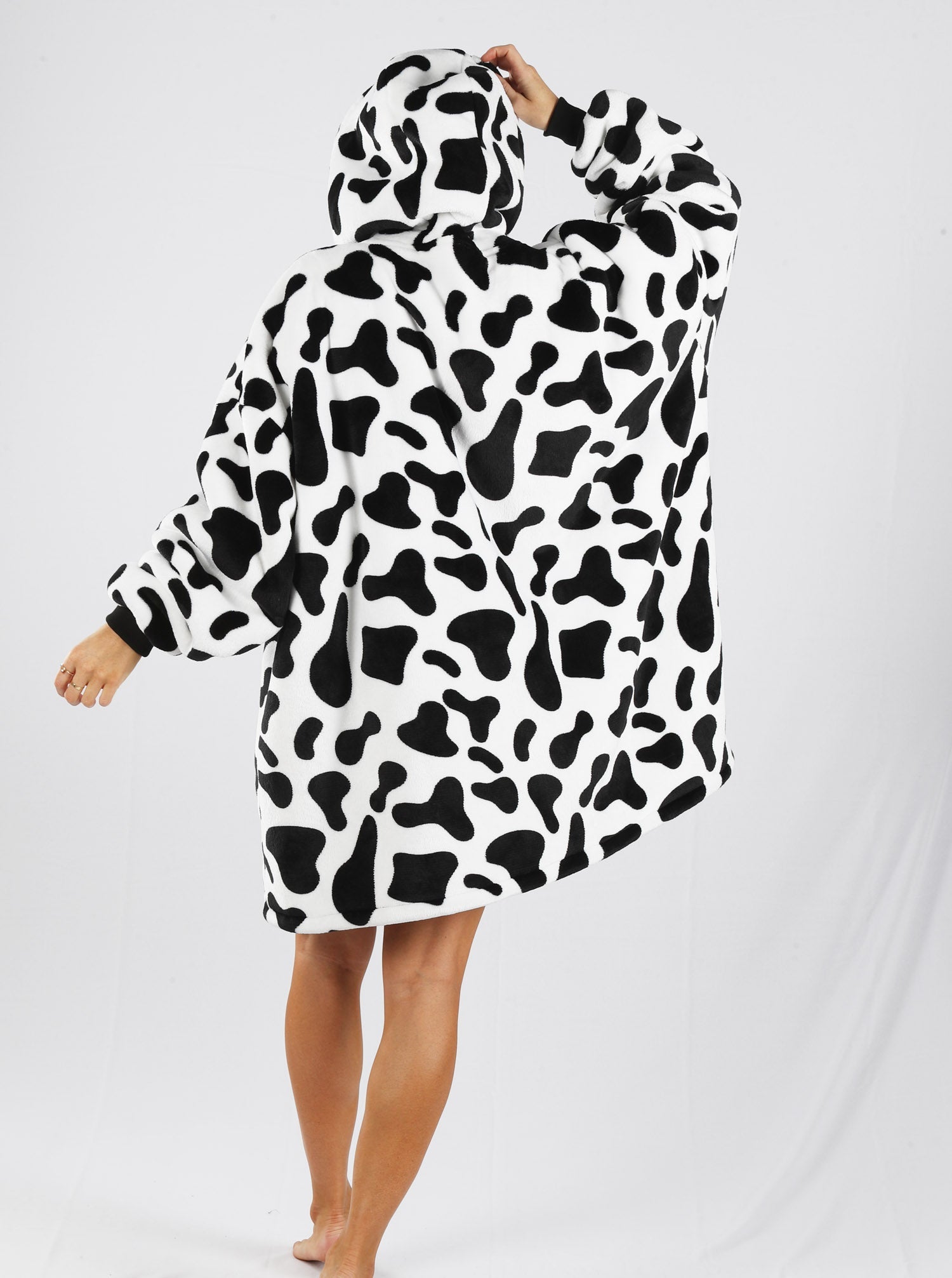 Moozie Mama Maternity & Nursing Hoodie Blanket Zip-up Cow Print (6654004822119)