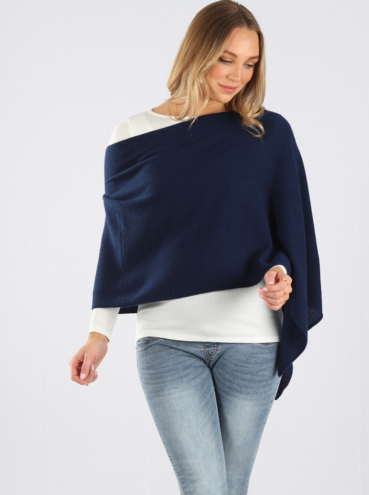 Moozie Mama Luxury Wrap/Poncho Maternity & Nursing Cover in Navy (6643019120743)