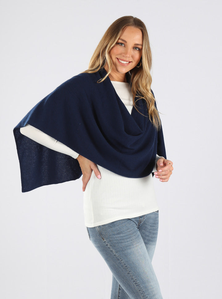 Moozie Mama Luxury Wrap/Poncho Maternity & Nursing Cover in Navy (6643019120743)