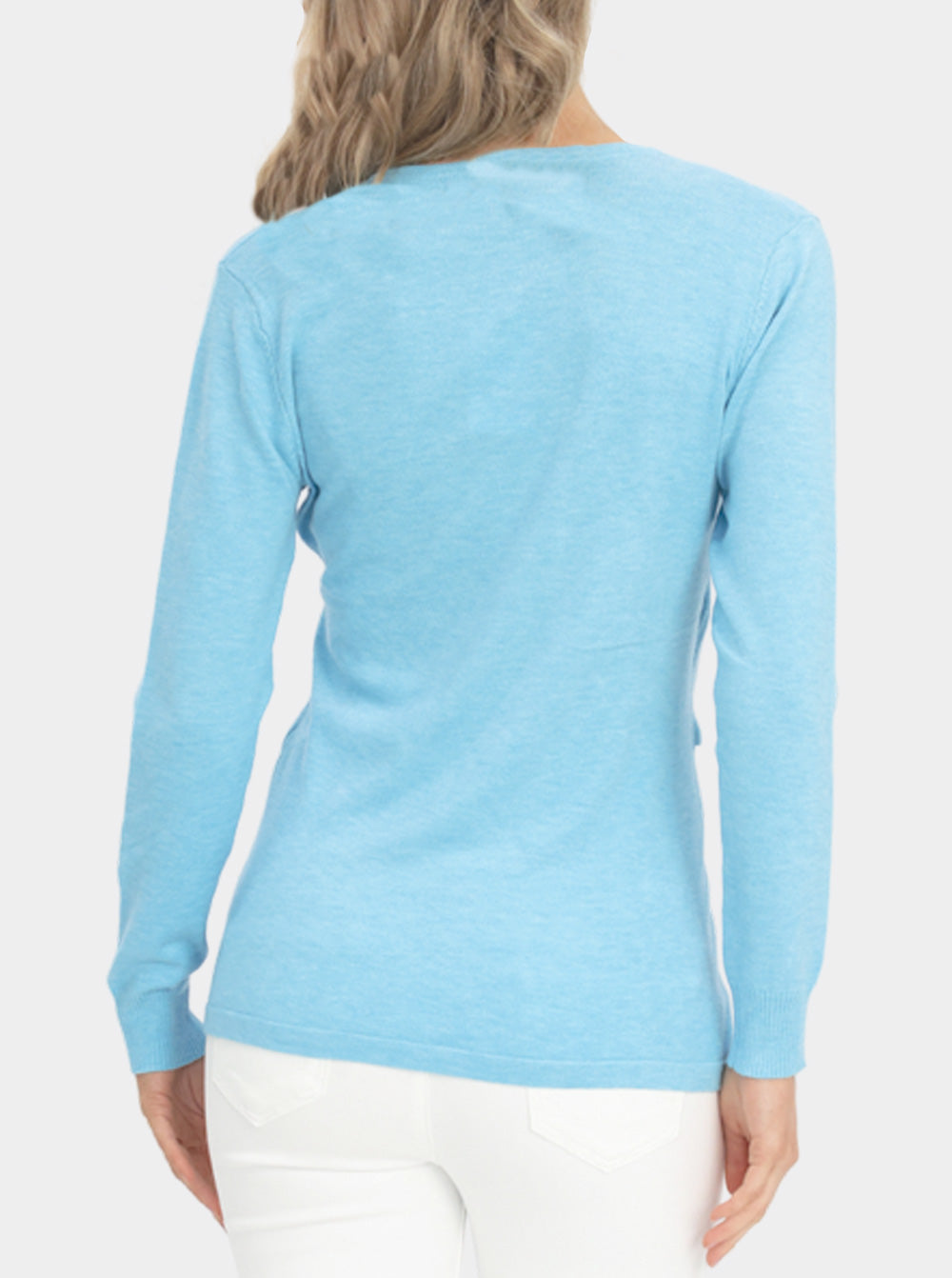 Maternity Crossover Nursing Long Sleeve Top in See Blue - Angel Maternity - Maternity clothes - shop online (6594380824679)
