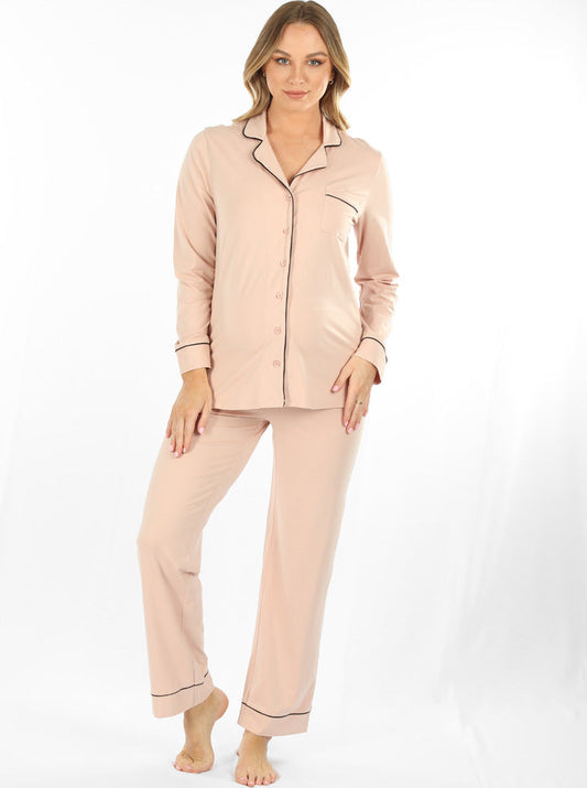 2-Piece Mother & Baby Loungewear/Sleepwear Set - Dusty Pink – Angel  Maternity USA