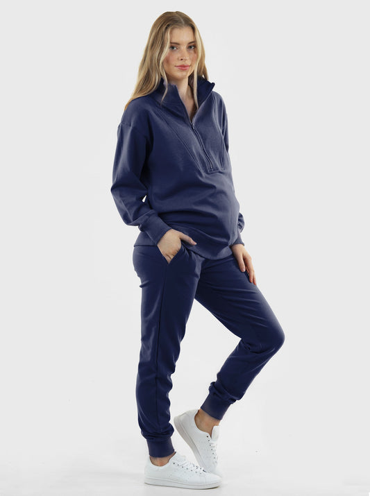 Calla Navy Maternity Tracksuit Set (6664558084199)