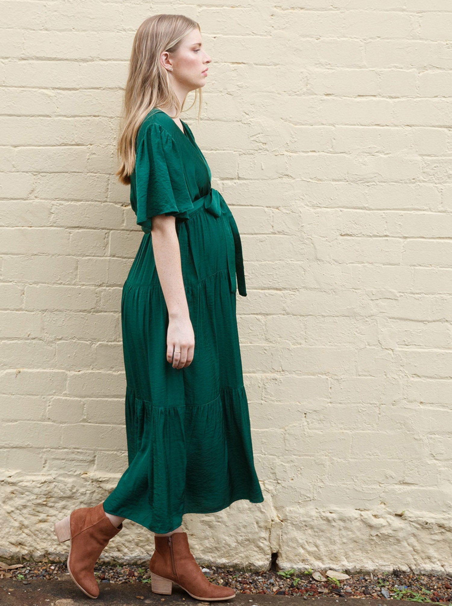Cara Emerald Green Maternity Dress Cara Emerald Green Maternity Dress