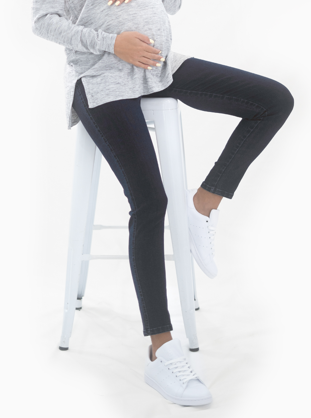 Maternity Over the Bump  Slim Denim Jeggings (6645730541671)